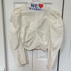 Zara Cream Ruched Blouse